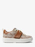 michael kors emmett embellished empire logo jacquard trainer