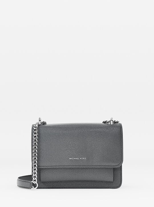 michael kors claire small pebbled leather crossbody bag
