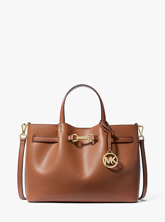 michael kors carson medium pebbled leather satchel