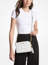 Ginny Medium Woven Leather Crossbody Bag michael kors ginny medium woven leather crossbody bag