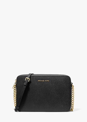 michael kors حقيبة كروسبودي جيت سيت كبيرة من جلد سافيانو