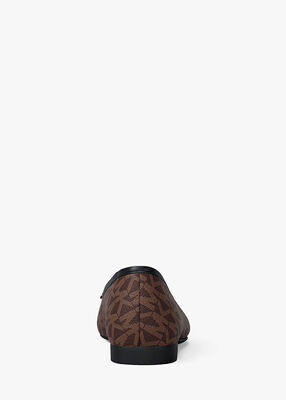 michael kors piper flex signature logo ballet flat