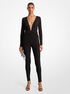 michael kors stretch matte jersey gathered jumpsuit