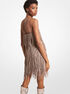 Bonded Suede Fringed Dress michael kors bonded suede fringed dress