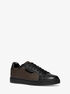 michael kors keating logo and leather sneaker