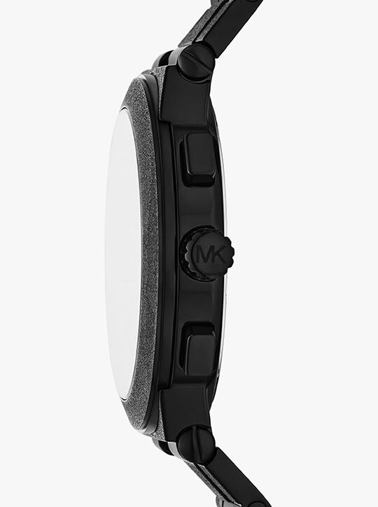 Oversized Billie Frosted Black-Tone Watch michael kors oversized billie frosted black tone watch