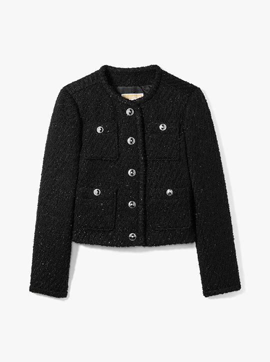 michael kors metallic tweed lady jacket
