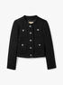 michael kors metallic tweed lady jacket