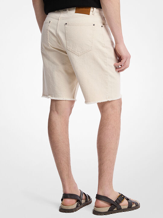 michael kors frayed denim shorts