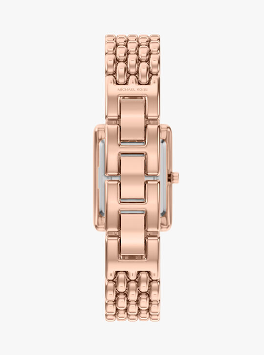 Michael Kors Essex Three-Hand Rose Gold-Tone Stainless Steel Watch michael kors essex three hand rose gold tone stainless steel watch