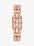 Michael Kors Essex Three-Hand Rose Gold-Tone Stainless Steel Watch michael kors essex three hand rose gold tone stainless steel watch
