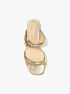 michael kors kiana metallic snake embossed leather sandal