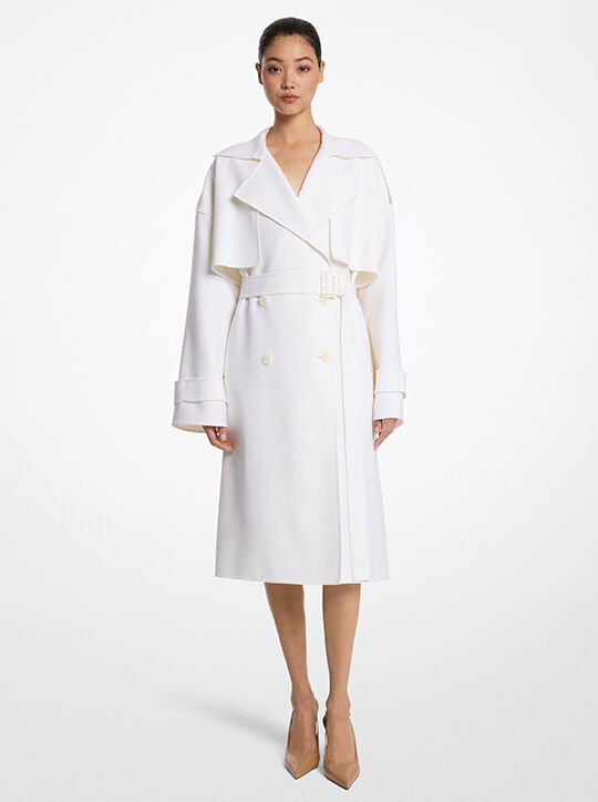 Double Face Wool Blend Gabardine Trench Coat michael kors double face wool blend gabardine trench coat