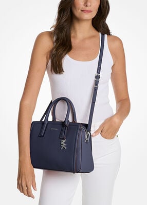 michael kors حقيبة ليلى الجلدية متوسطة الحجم