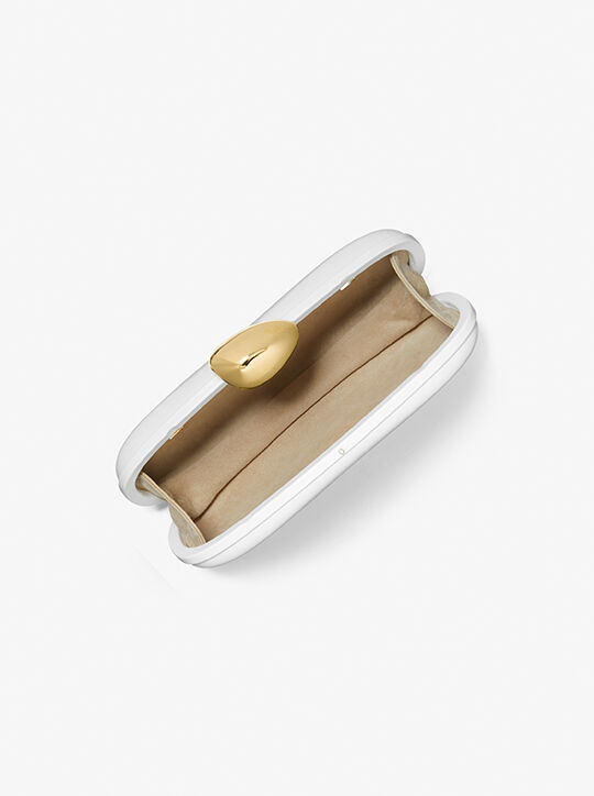 michael kors tina small leather minaudie re