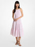 michael kors smocked linen midi dress