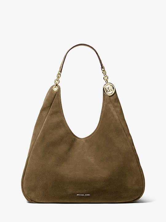 Ellie Large Suede Shoulder Bag michael kors ellie large suede shoulder bag