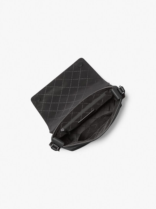 michael kors hudson small pebbled leather messenger bag