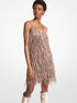 Bonded Suede Fringed Dress michael kors bonded suede fringed dress