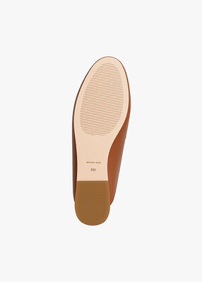 michael kors mckenzie leather and signature logo mule