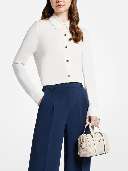 Jet Set Small Signature Logo Duffel Crossbody Bag michael kors jet set small signature logo duffel crossbody bag