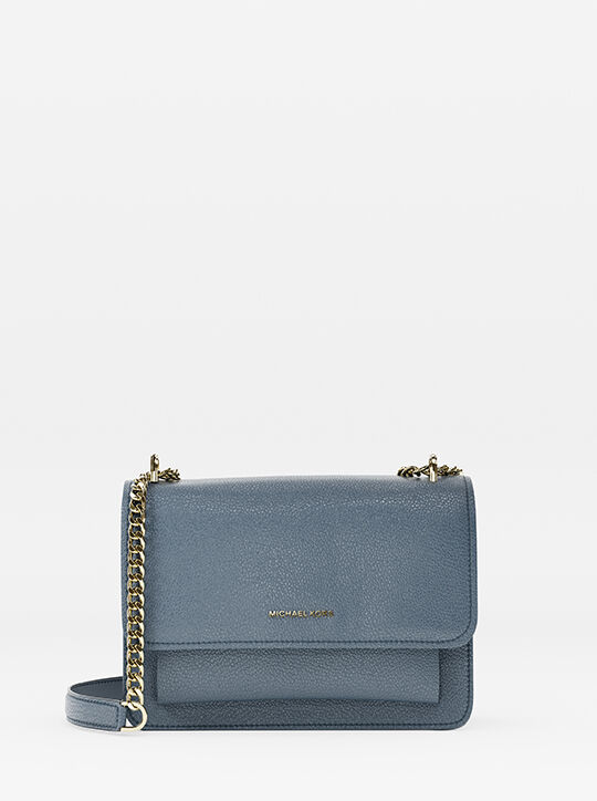 michael kors حقيبة كتف كلير صغيرة من الجلد المحبب قابلة للتحويل