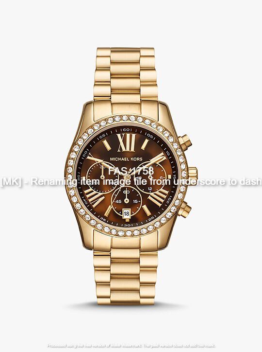 ساعة ليكسينغتون بافيه ذهبية اللون michael kors ساعة ليكسينغتون بافيه ذهبية اللون