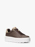 Romey Metallic Two-Tone Signature Logo Platform Sneaker michael kors romey metallic two tone signature logo platform sneaker