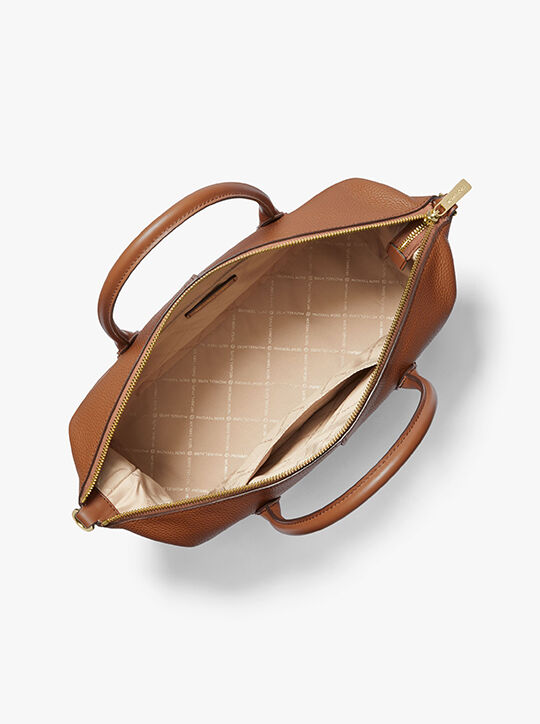 Hyde Large Pebbled Leather Satchel michael kors hyde large pebbled leather satchel