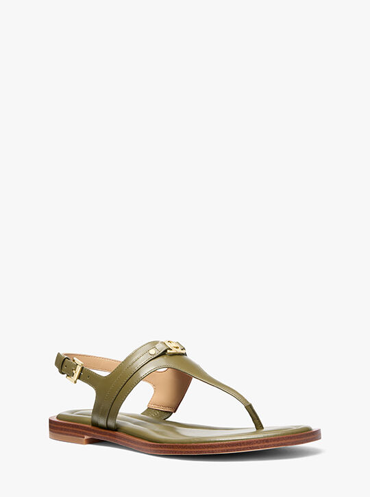 Mandy Leather T-Strap Sandal michael kors mandy leather t strap sandal