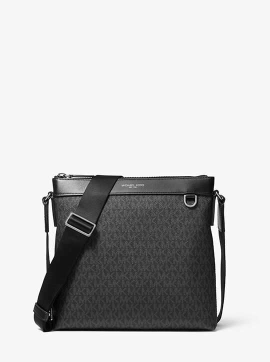 michael kors greyson logo messenger bag
