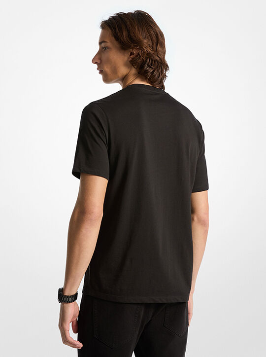 michael kors تي شيرت قطني بشعار الماركة