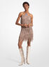 Bonded Suede Fringed Dress michael kors bonded suede fringed dress
