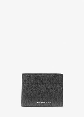 michael kors harrison logo billfold wallet with passcase