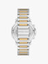 Oversized Prescott Two-Tone Watch michael kors oversized prescott two tone watch
