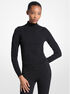michael kors logo jacquard mock neck top