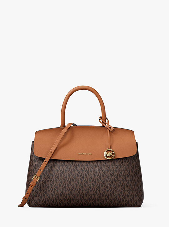 Landry Medium Signature Logo Satchel michael kors landry medium signature logo satchel