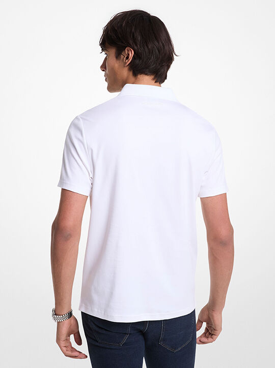 قميص بولو من القطن وياقة شبكية michael kors قميص بولو من القطن وياقة شبكية