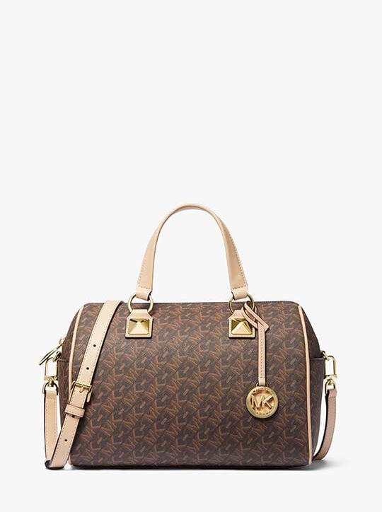 Grayson Medium Empire Signature Logo Satchel michael kors grayson medium empire signature logo satchel