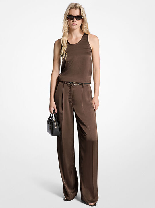 Drapey Satin Wide Leg Pants michael kors drapey satin wide leg pants
