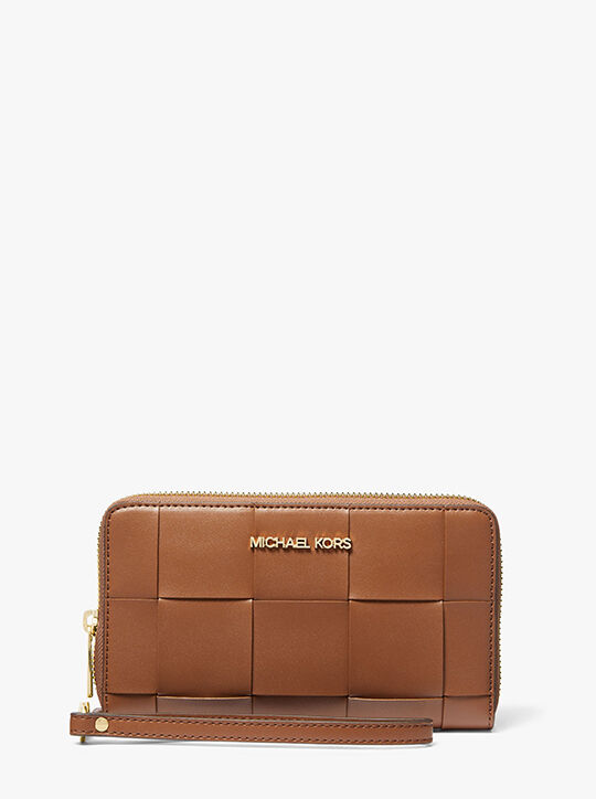 Large Woven Smartphone Wristlet michael kors large woven smartphone wristlet