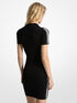 michael kors stretch knit logo tape polo dress