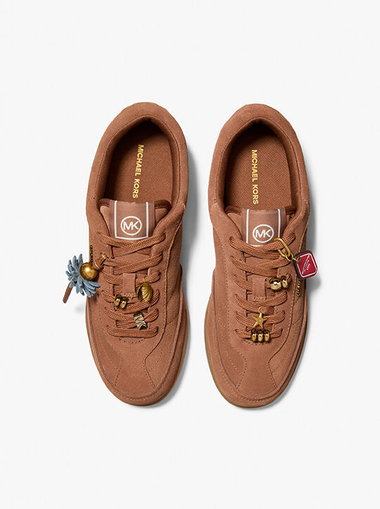 Nolan Embellished Suede Sneaker michael kors nolan embellished suede sneaker