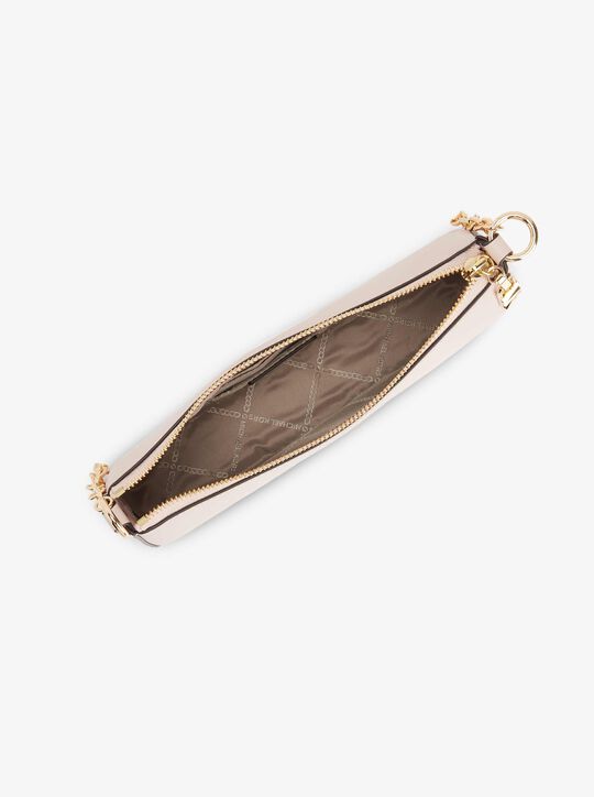 Empire Medium Leather Chain-Link Pochette michael kors empire medium leather chain link pochette