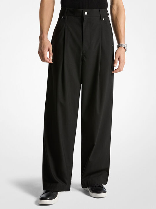 Pleated Wide-Leg Pants michael kors pleated wide leg pants