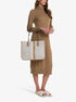 Heidi Large Signature Logo Stripe Tote Bag michael kors heidi large signature logo stripe tote bag
