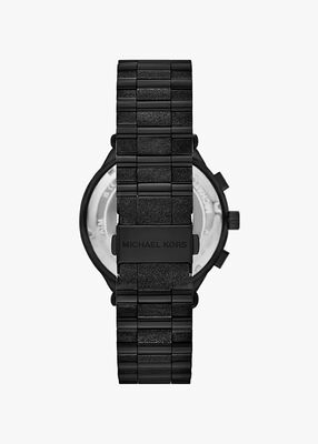 michael kors oversized billie frosted black tone watch