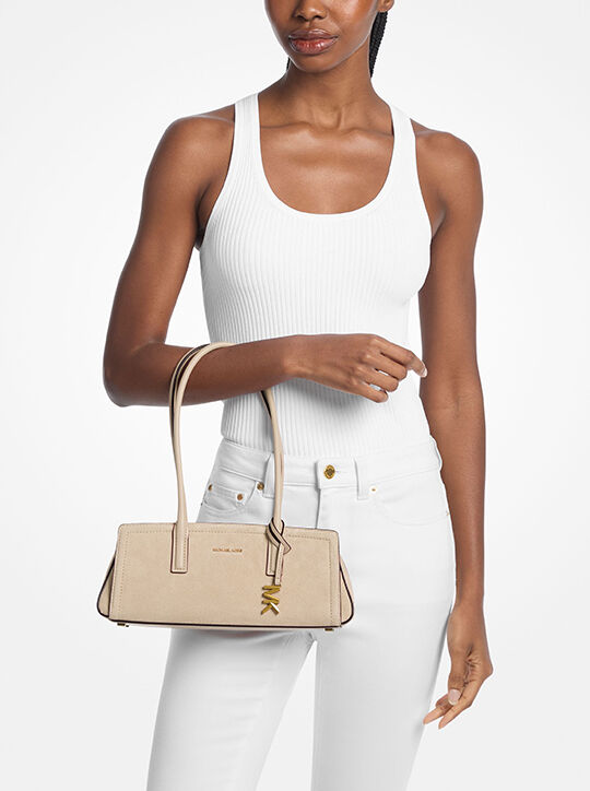 michael kors laila small suede shoulder bag