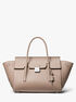 Campbell Medium Pebbled Leather Satchel michael kors campbell medium pebbled leather satchel