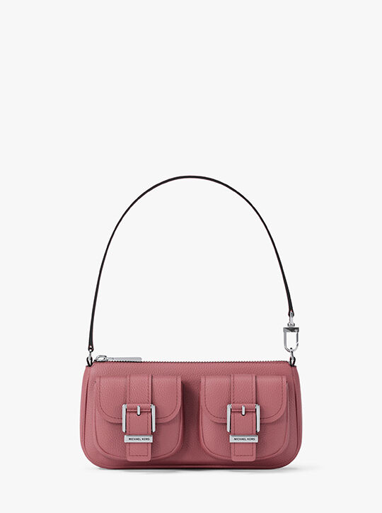 michael kors zoe small pebbled leather pochette